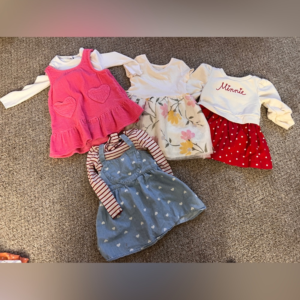 Gap + Old Navy girls bundle lot of 4 dresses 12-18 months B1G1 50% off